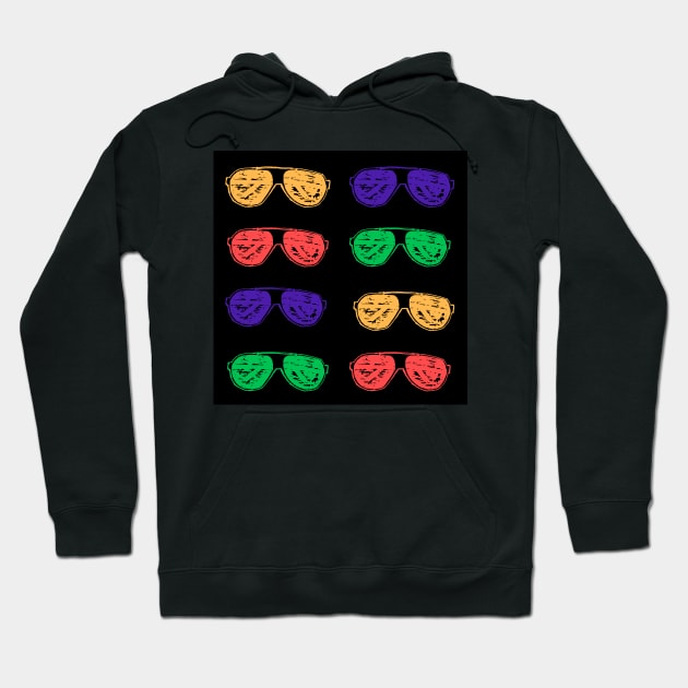 Colorful Swag Sunglasses Hoodie by Faeblehoarder